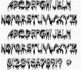 Scary Font Horror Text Fonts Alphabet Writing Newdesign Zombie Via Letter sketch template