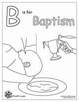 Coloring Baptism Pages Catholic Kids Printable Church Abc Sacraments Symbols Template Jesus Preschool Kindergarten Children Communion Baptismal Sheets Craft Font sketch template