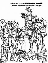 Coloring Pages Autobots Decepticon Decepticons Transformers Print Popular Conquers Getcolorings sketch template