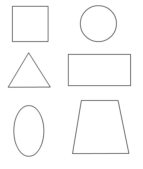 shapes coloring pages  childrens printable