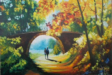Buy Romantic Couple In Spring Handmade Painting By