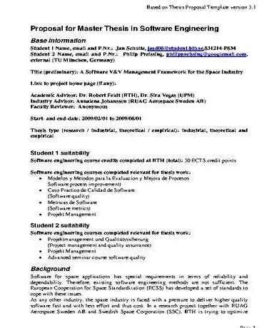 sample thesis proposal  masters degree
