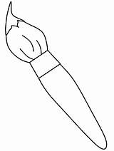 Outline Brush Clipart Paintbrush Line Clip Cliparts Library sketch template