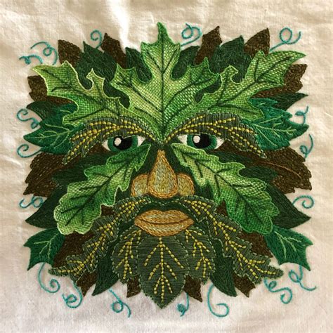 green man sampler   tast knitting andcom