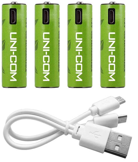 usb rechargeable aa batteries 1000mah 4 pack uni com cpc uk