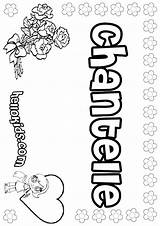 Chantelle Coloring Pages Name Color Sheets Hellokids Names Print sketch template