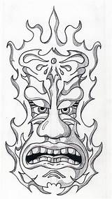Tiki Coloring Pages Mask Printable Drawing Template Totem God Getcolorings Getdrawings Library Clipart Color Illustration Comments sketch template