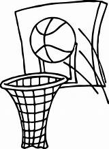 Basketball Coloring Pages Hoop Goal Drawing Ball Curry Jordan Stephen Shoes Sports Printable Shot Drawings Nba Basket Color Playing Print sketch template