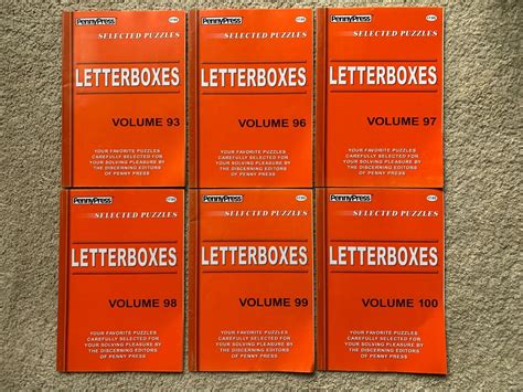 lot  letterboxes penny press selected variety puzzles dell tangleword