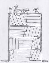 Bookshelf Bookshelves sketch template