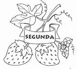 Semaninha Frutas Riscos Tecido Morangos sketch template