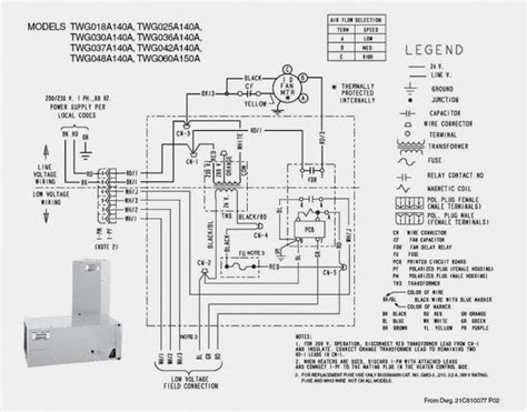 trane wiring diagram thermostat