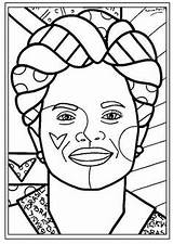 Romero Britto Colorir Brito Atividades Releitura Vazados Produção Contemporânea Diversos Monalisa Mona sketch template