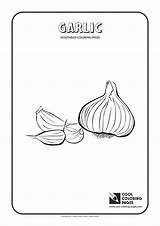 Coloring Garlic Pages Cool Vegetables Onion sketch template