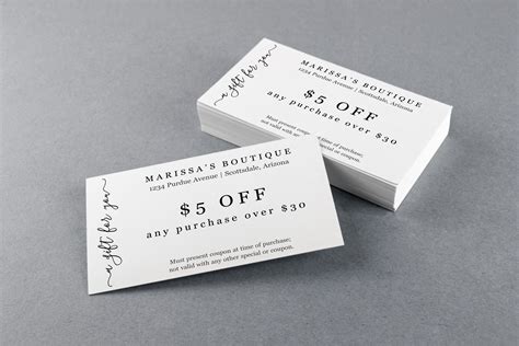 printable business coupon template simple business card size card
