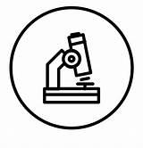 Microscope Outline Circle Clipart Icon Science Vector Library sketch template