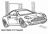 Coloring Martin Aston Cars Pages V12 Vanquish Car Printable Transport Supercoloring Drawing Boys Sports sketch template