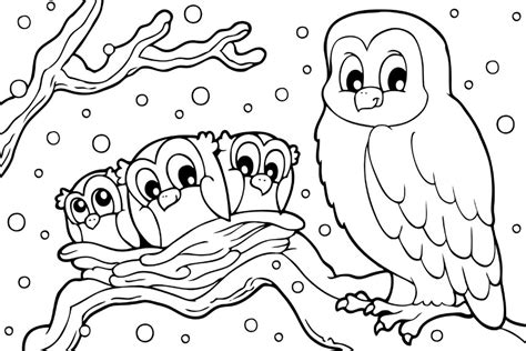 effortfulg winter animal coloring pages