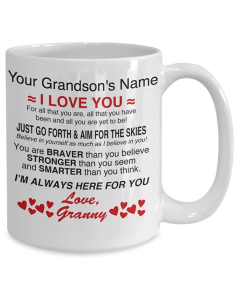 I Love You Grandson Motivational Grandson T Grandson Mug Christmas