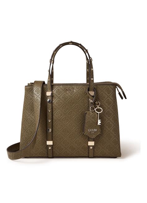 guess coast schoudertas met logoprint de bijenkorf handbags purses designerbags handtassen