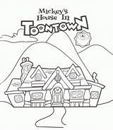 Coloring Pages Disney House Disneyland Mouse Book Mickey Cruise Kingdom Drawing Magic Epcot Toontown Kids Printable Color Walt Ships Sheets sketch template