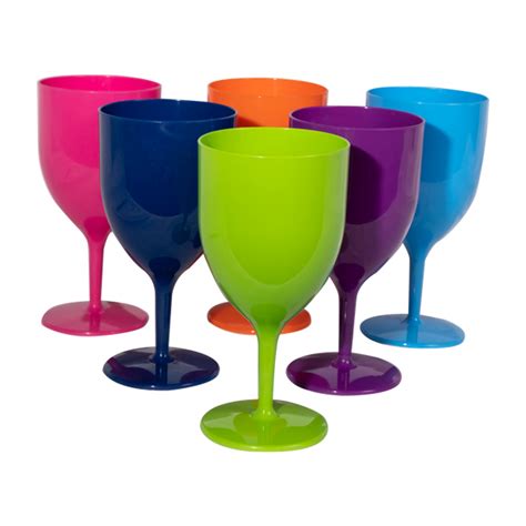 Plastic Wine Glasses Assorted King Cup