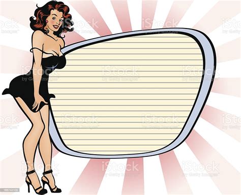 retro vintage pinup woman stock illustration download image now istock