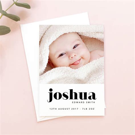 bold type  baby announcement cards  project pretty notonthehighstreetcom