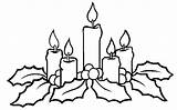 Christmas Candles Advent Avvento Adviento Colorare Transparent Pinclipart Clipartkey Pngfind Garland Natale 323kb sketch template