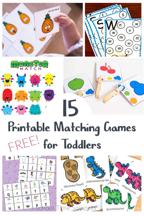 fun   matching printables  toddlers  matching games