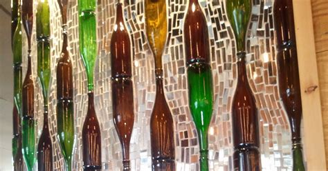 Artistic Uses Of Recycled Glass Recycled Glass Bottle Wall In