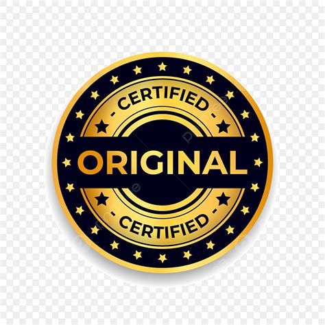 original label vector hd png images original certified label  gold  details badge