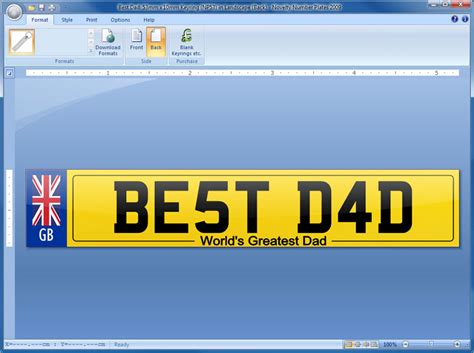 gb number plate template word number plate transfer form