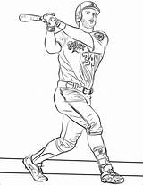 Trout Softball Pitcher Supercoloring Bryce Harper Lowgif sketch template