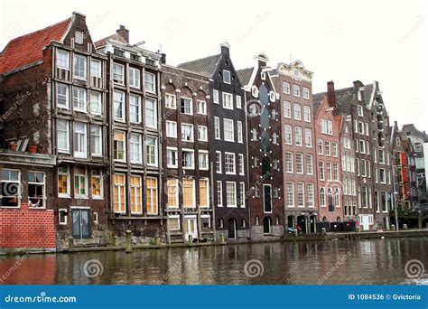 amsterdam houses stock photo image  european waterway