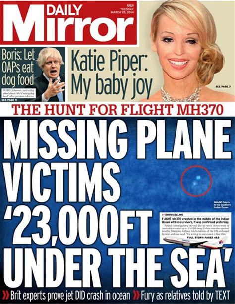 The Papers Attempt To Have A Go At Revealing The Sad News That Flight