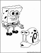Spongebob Gary Coloring Pages Disney sketch template