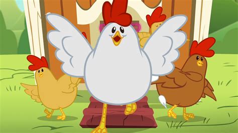 image chickens excitedly run out of the coop s6e10 png