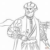 Vasco Gama Magellan Ferdinand Supercoloring Vespucci Amerigo sketch template