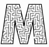 Letter Maze Mazes Kids Coloring Printable Alphabet Tracing Capital Pages Printactivities Shaped Letters Clipart Lettering Typography Name Clip Ir Monster sketch template