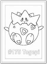 Pokemon Pages Coloring Togepi sketch template