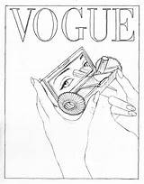 Vogue Coloring Pages Fashion Book Paris Color Covers Favorite Visit Kate Books Illustration sketch template