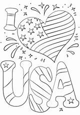 Coloring Pages July Printable Usa Memorial Supercoloring sketch template