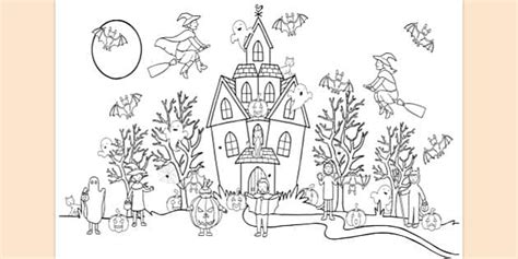 halloween colouring page colouring activities