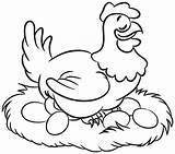 Hen Drawing French Coloring Getdrawings sketch template