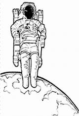 Space Travel Kids Pages Coloring Fun Ruimtevaart Astronaut sketch template