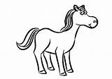 Horse Coloring Cartoon Horses Pages Easy Drawing Outline Animals Printable Print Clipart Kids Clip 2253 Drawings Clipartbest Cartoons Library Clipartmag sketch template