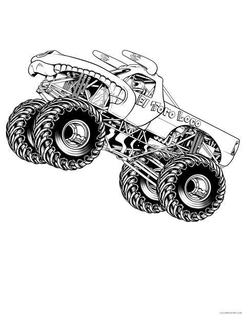 monster truck coloring pages  boys monster truck printable