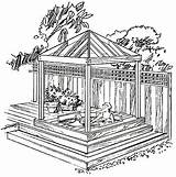 Gazebo Tub Hot Plans Sketch Backyard Diy Garden Projects Outdoor Decks Raised Pool Bed Designs Choose Board sketch template