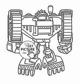 Coloring Pages Rescue Bot Bots Technology Boulder Printable Kids Birijus Popular sketch template